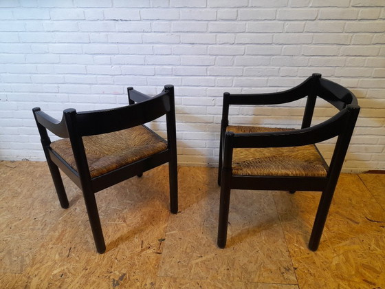 Set of 2 Carimate diner Chairs, Dining chairs, Wood, Black (photo 2 of 5)