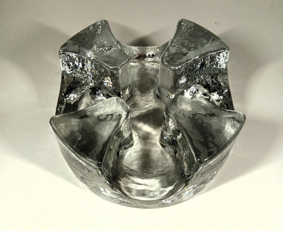 Image 1 of (W017) Porte-bougie chauffe-plat/chauffe-plat/rechaud/pied en verre massif Georgshutte