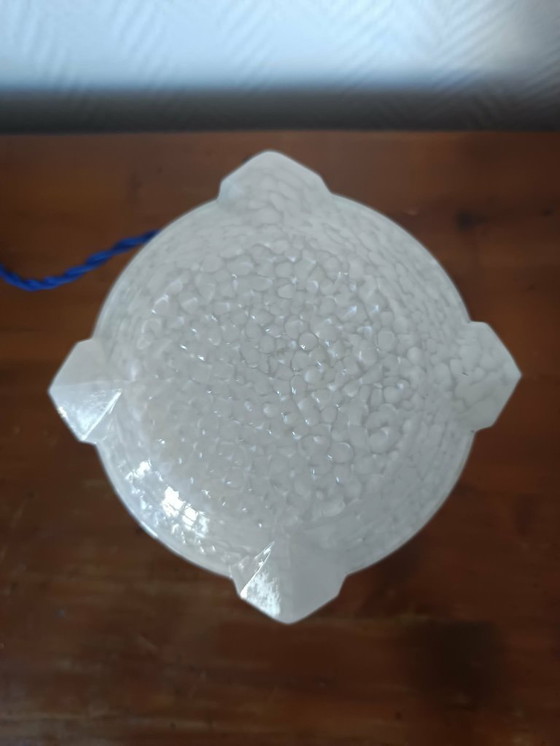Image 1 of Art Deco table lamp with Clichy glass