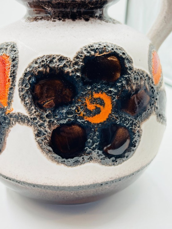 Image 1 of Coppia di vasi Scheurich 484 27 con decorazioni floreali, Germania Ovest