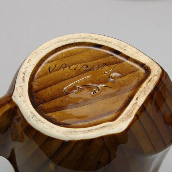 Image 1 of Eugène Grandjean - Vaisselle Faux Bois - Atelier Grandjean, Vallauris, France - années 1960 - marqué
