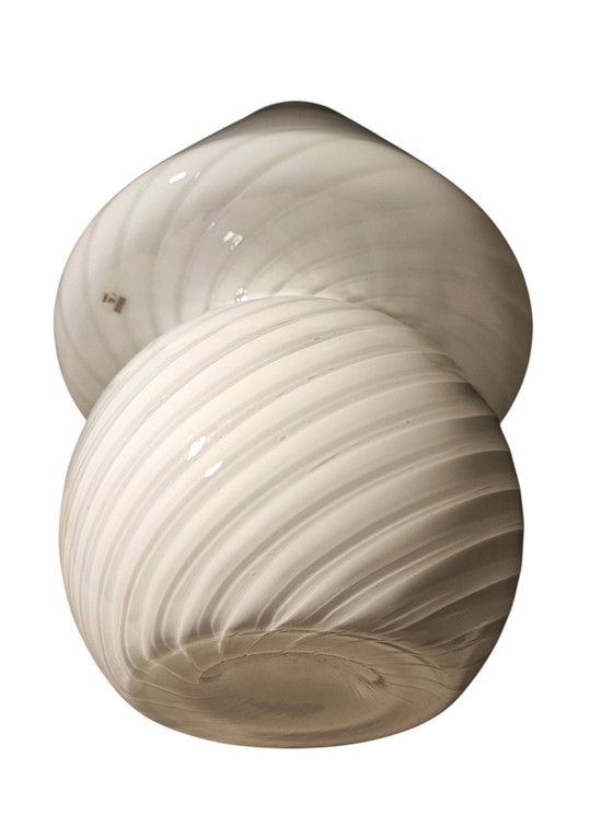 Image 1 of Lampe champignon vintage en verre de Murano à motif filigrané – Vetreria 022 - La Murrina