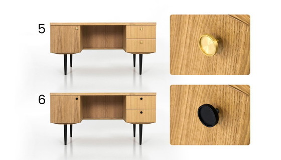 Image 1 of Oak desk - Astrid 1 D_B01