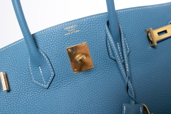 Bolso Birkin 35 de Hermes en piel Togo, modelo Blue Jean. – Hermès, Bolsos de mano, Calfskin (photo 5 of 10)