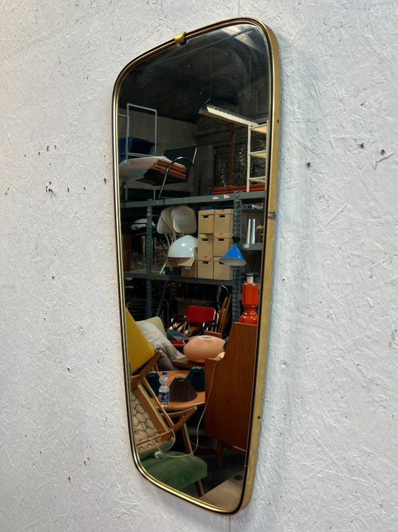 Vintage Spiegel Met Messing Gouden Lijst – Brass (photo 3 of 9)