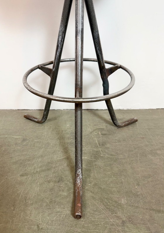 Image 1 of Grey Industrial Workshop Stool, 1960s