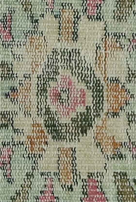 Tappeto turco vintage 240x156 cm – Tappeto in lana annodato a mano dai toni pastello tenui con motivo a (photo 3 of 10)