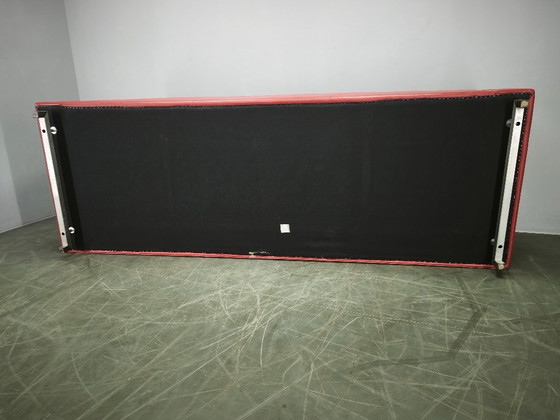 Wittmann Übergroßes rotes Leder Lounge Sofa, Österreich, 2000er, Sofagarnitur (Foto 3 von 19)