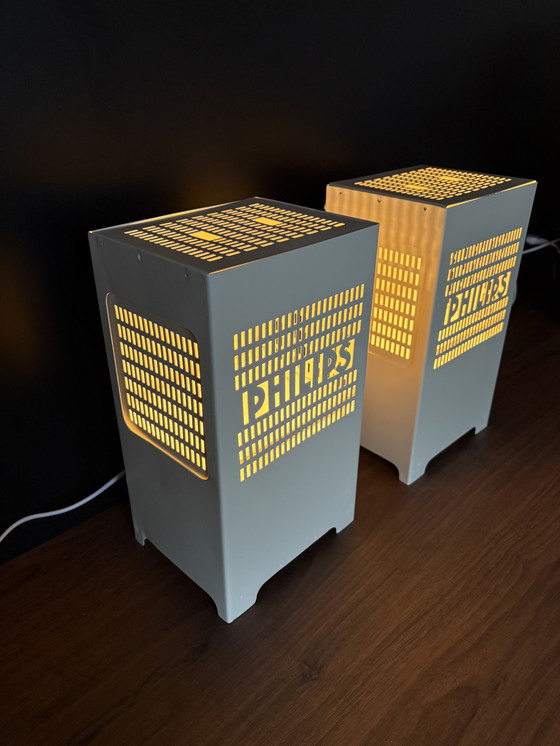 Image 1 of 2x Philips vintage tafellamp