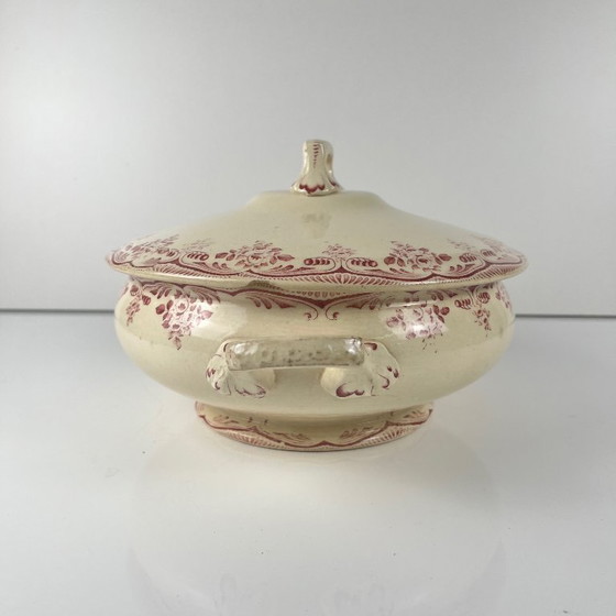Image 1 of Soupière terre de fer Choisy le roi, faience d'art, H.Boulenger & cie., bordeaux , XIXeme s.