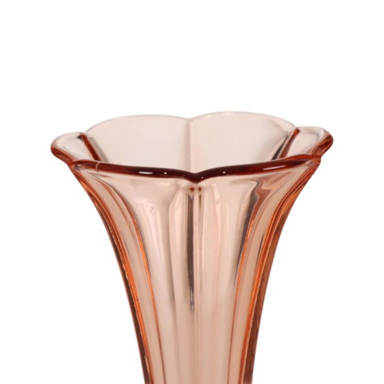 Pink Rosaline Art Deco Vase VSL Luxval Americain 23cm – Glass (photo 4 of 13)