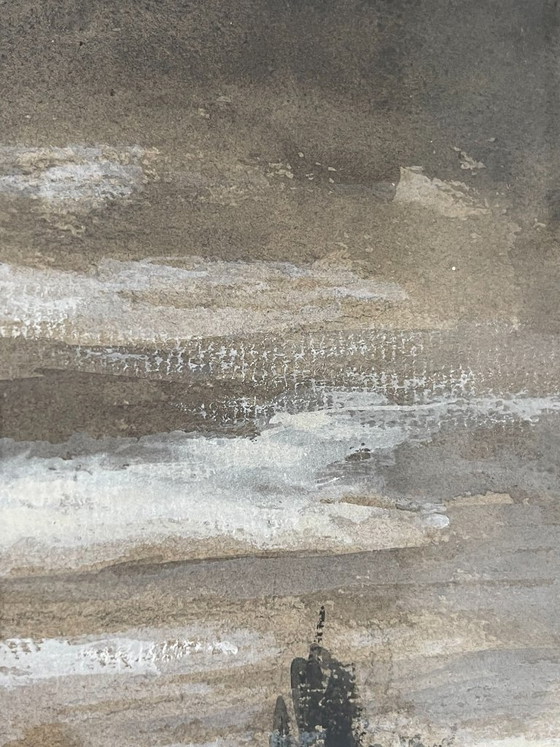 Octave Bellet – Scena Rurale con Cacciatore – Paesaggio, Inizio XX Secolo – Decorazioni murali, Glass (photo 9 of 12)