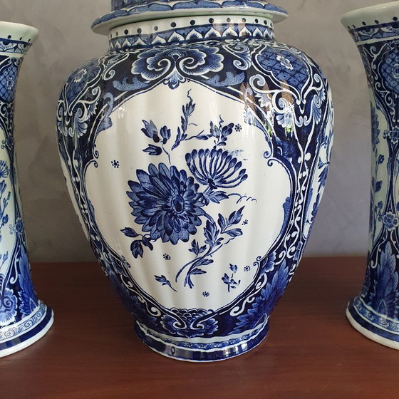 Image 1 of Boch Delfst Blauw Foo Dog Kastelenset 3 Stuks