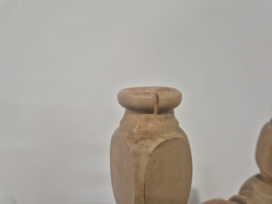 Image 1 of chandelier vintage en bois scandinave