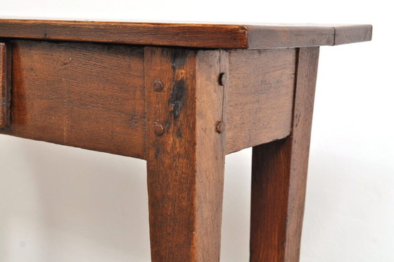 Image 1 of Antique oak side table, 1870s