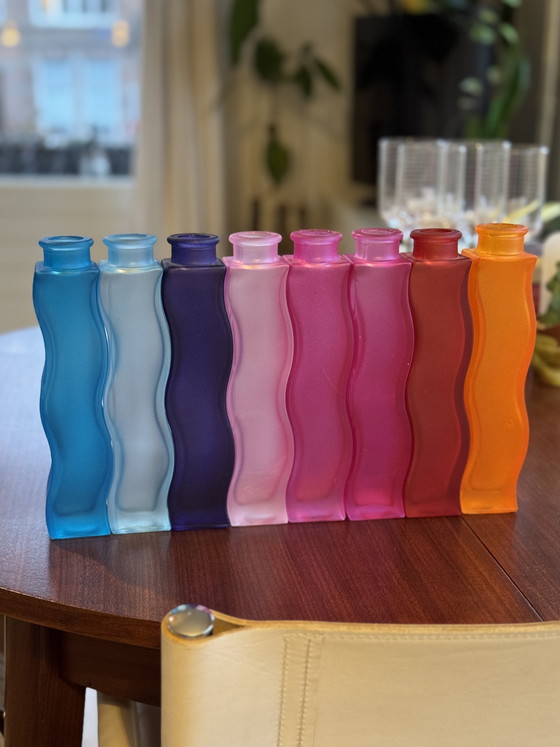 Image 1 of Set di 7 vasi vintage IKEA Skamt Squiggle Zigzag, design anni '90