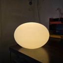 Vintage Glass Table Lamp Frosted Glass/ Opaline Glass