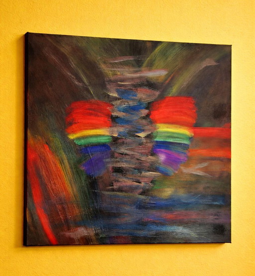 Large Abstract Painting - Axis of Colors – Warm Earth Tones – T.C. Freiberger – Contemporary Expressionism