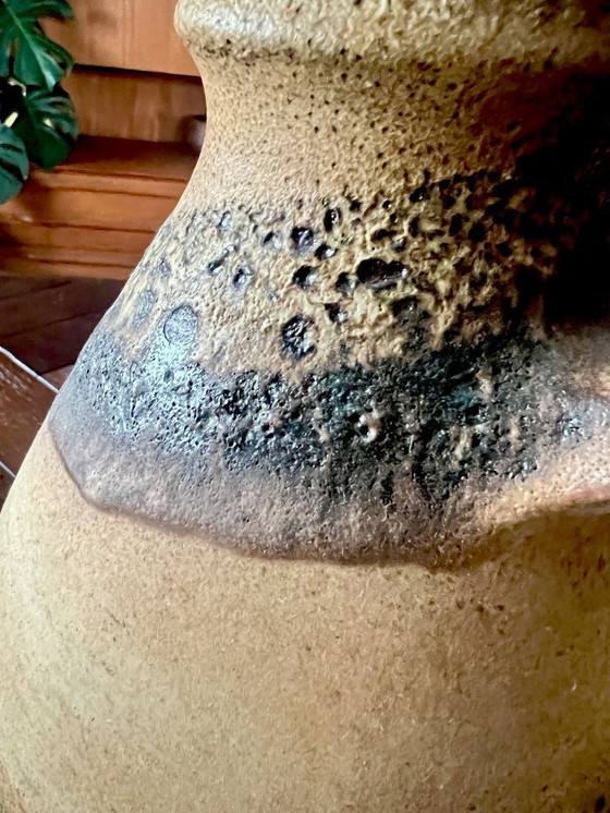 Image 1 of Vintage Fat Lava Jug by Scheurich – West Germany Ceramic in Brown | Mid Century Design Model: 671-30