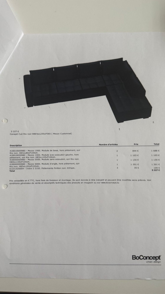 Image 1 of Canapé cuir MEZZO BOCONCEPT