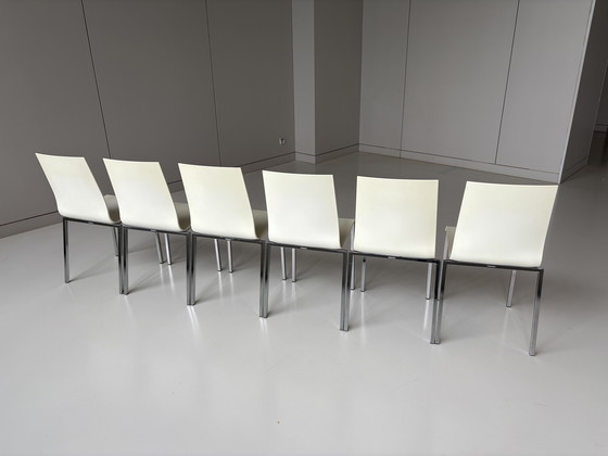 Image 1 of 6 x Pedrali Kuadra 1101 Stühle Weiß Chrom