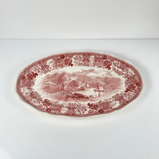 Large oval dish "Burgenland", Villeroy & Boch, red