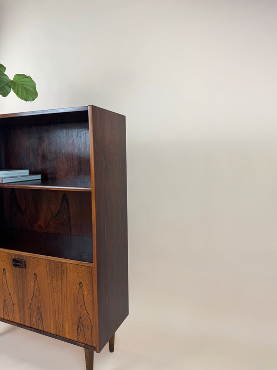 Image 1 of Libreria in palissandro Børgedam Denmark - Elegante contenitore con barra a ribalta