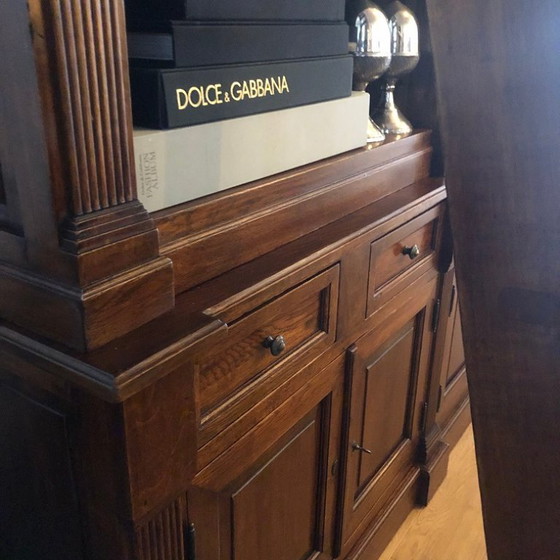 Image 1 of Eichholtz boekenkast bibliotheek kast King William + ladder - 322 cm