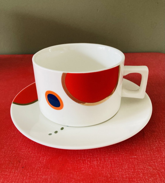 Image 1 of Tetera con taza y platillos Corry Ammerlaan