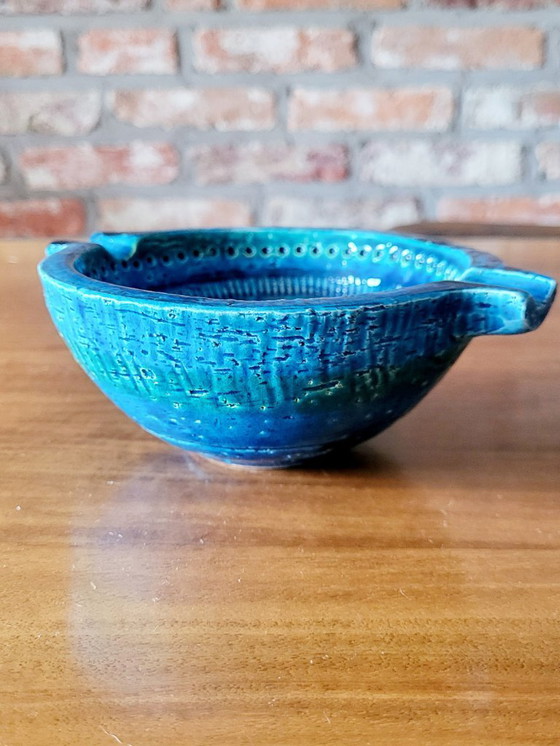 Image 1 of Cendrier en céramique bleue Rimini, Aldo Londi pour Bitossi, 1960 Italie