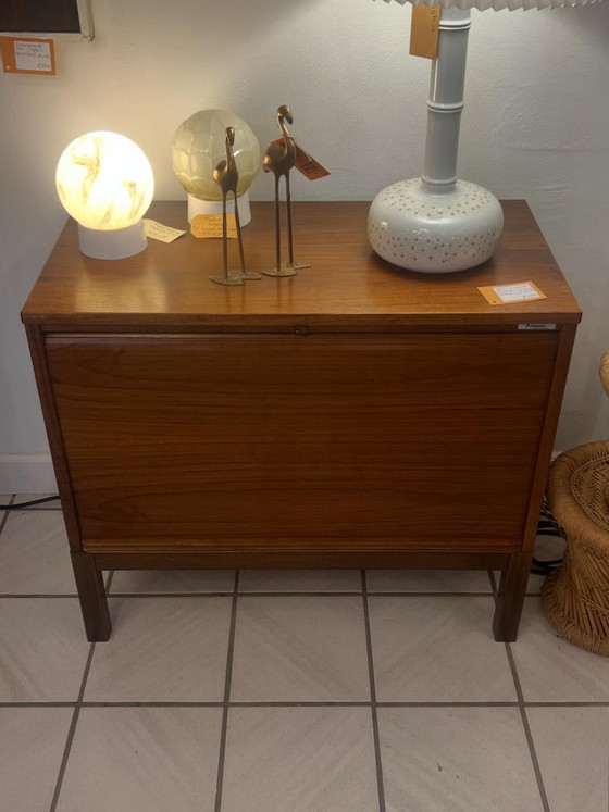 Image 1 of Vintage Platenmeubel / Kastje Met Roldeur, Kinnarps Zweden