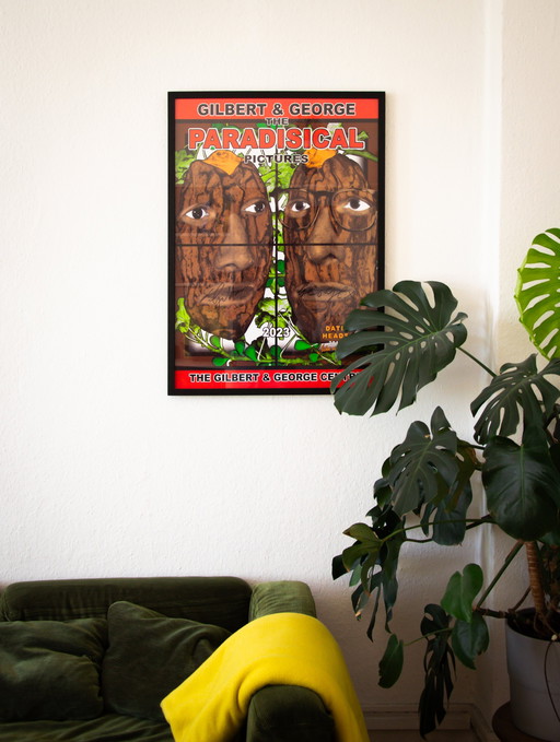 Gilbert & George Signed Poster / The Paradisical Pictures - Date Heads / 59.4 x 84.1cm