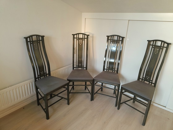 Image 1 of 4 Esszimmerstühle von Giorgetti Umberto Asnago