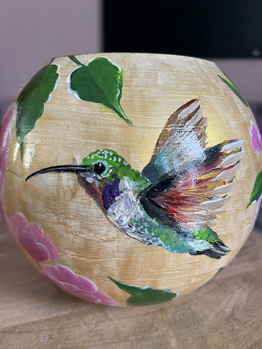 Hand-painted ball vase