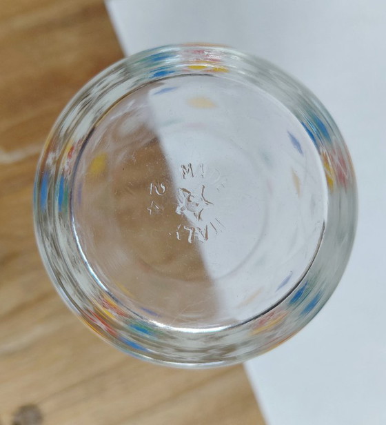 Set of 8 Vintage 'Harlequin'/Diamond Ferrero Nutella Glasses, Fidenza Vetraria – Ferrero - Nutella (photo 7 of 10)