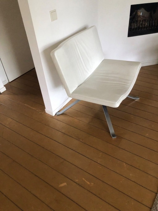 Witte Lederen Draaistoel
