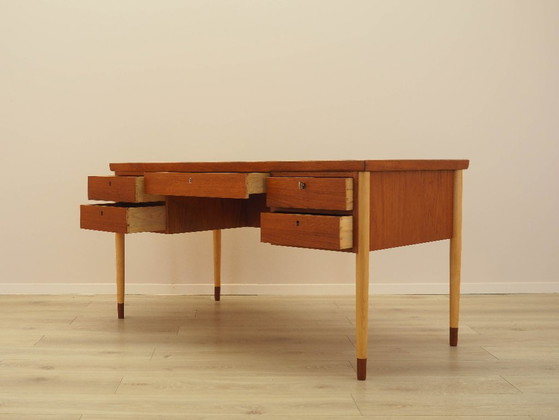 Image 1 of Scrivania in teak, design danese, anni '70, prodotta in Danimarca