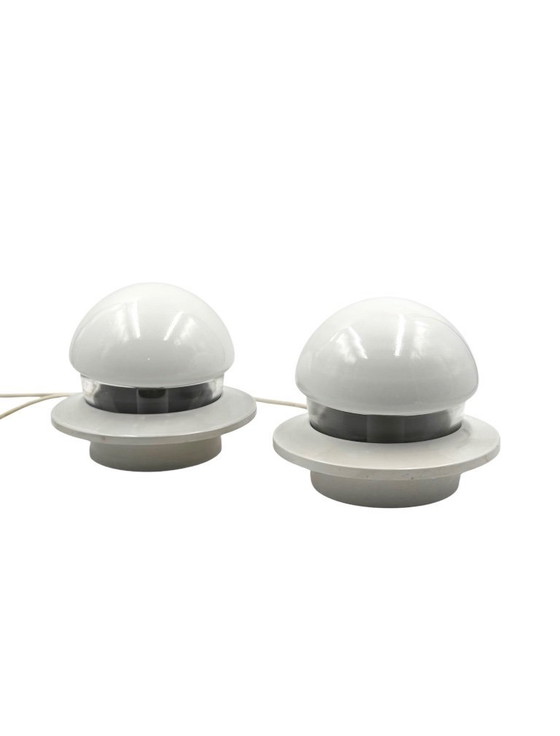 Image 1 of Space age set of 2 bedside table lamps, Italy, 1970