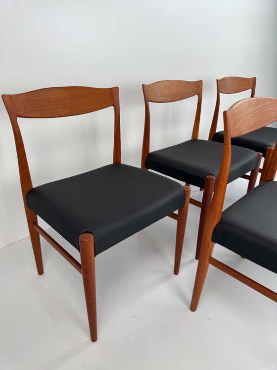 Image 1 of Set of 5 Danish Dining Chairs, attributed to Arne Hovmand-Olsen, Denmark, 1960s
