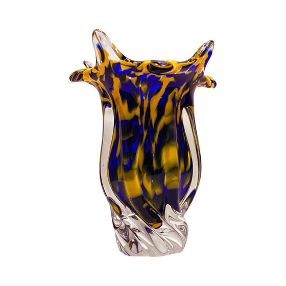 Image 1 of Chřibská Sklárna Vase Josef Hospodka vintage Art Glass années 1960/1970.