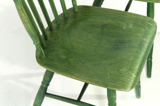 Image 1 of Chaises Ton vertes des années 1980, ensemble de 4