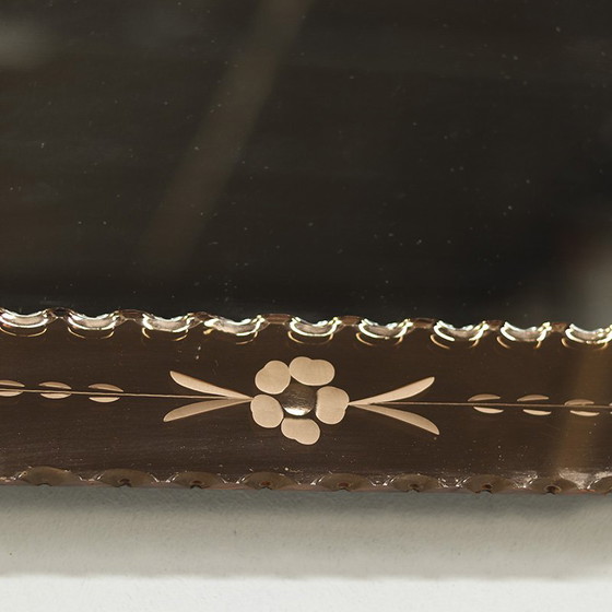 Image 1 of Specchio Art Déco rosa