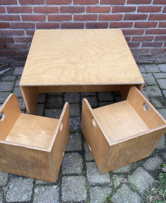 Image 1 of Van Dijk table, bench and chairs