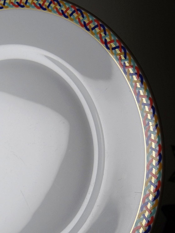Image 1 of Set of 6 vintage Limoges porcelain dinner plates by CH. Field Haviland