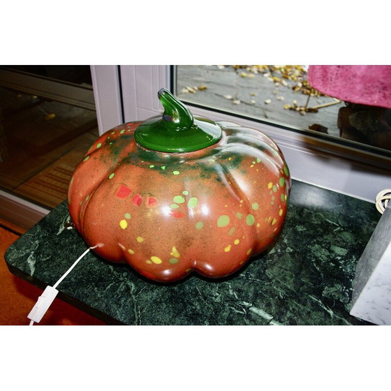 Image 1 of Lampada vintage a forma di zucca in vetro Biot di Marcel Saba, anni '60