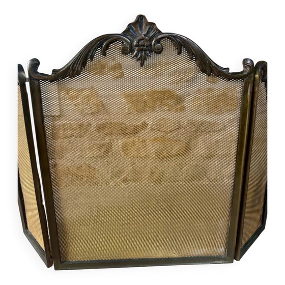 Pare-feu en laiton, style Louis XV. – Objets déco, Plastic, Brass, Barok (photo 2 of 7)