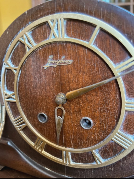 Orologio da camino Vintage Junghans con suoneria oraria – Glass, Wood (photo 4 of 11)
