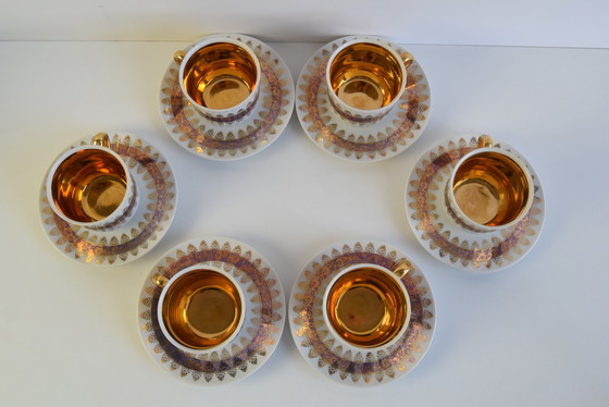 Image 1 of Juego de seis tazas y platillos de Epiag, 1950