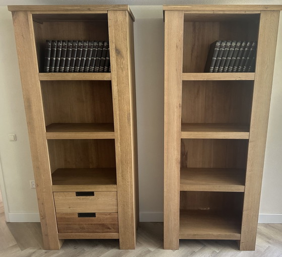 Image 1 of Bookcase with 2 drawers 222x90x45 cm