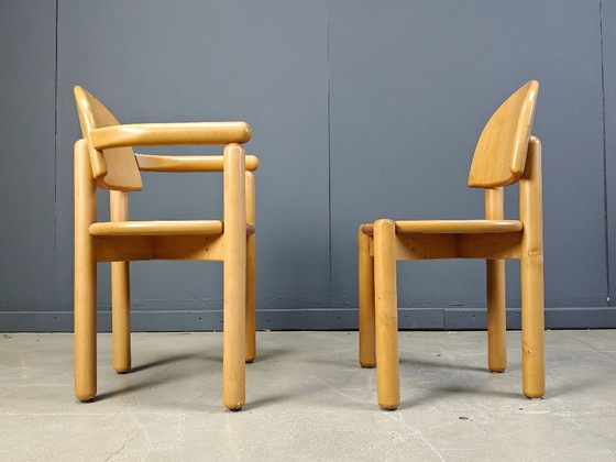 Image 1 of Rainer Daumiller pine wood dining chairs for Hirtshals Savvaerk set of 6, 1980s